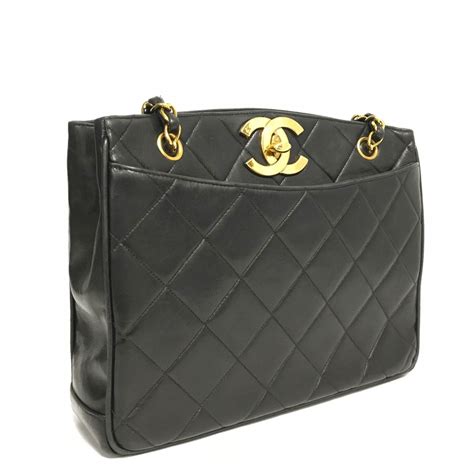 chanel lambskin quilted tote|vintage chanel lambskin bag.